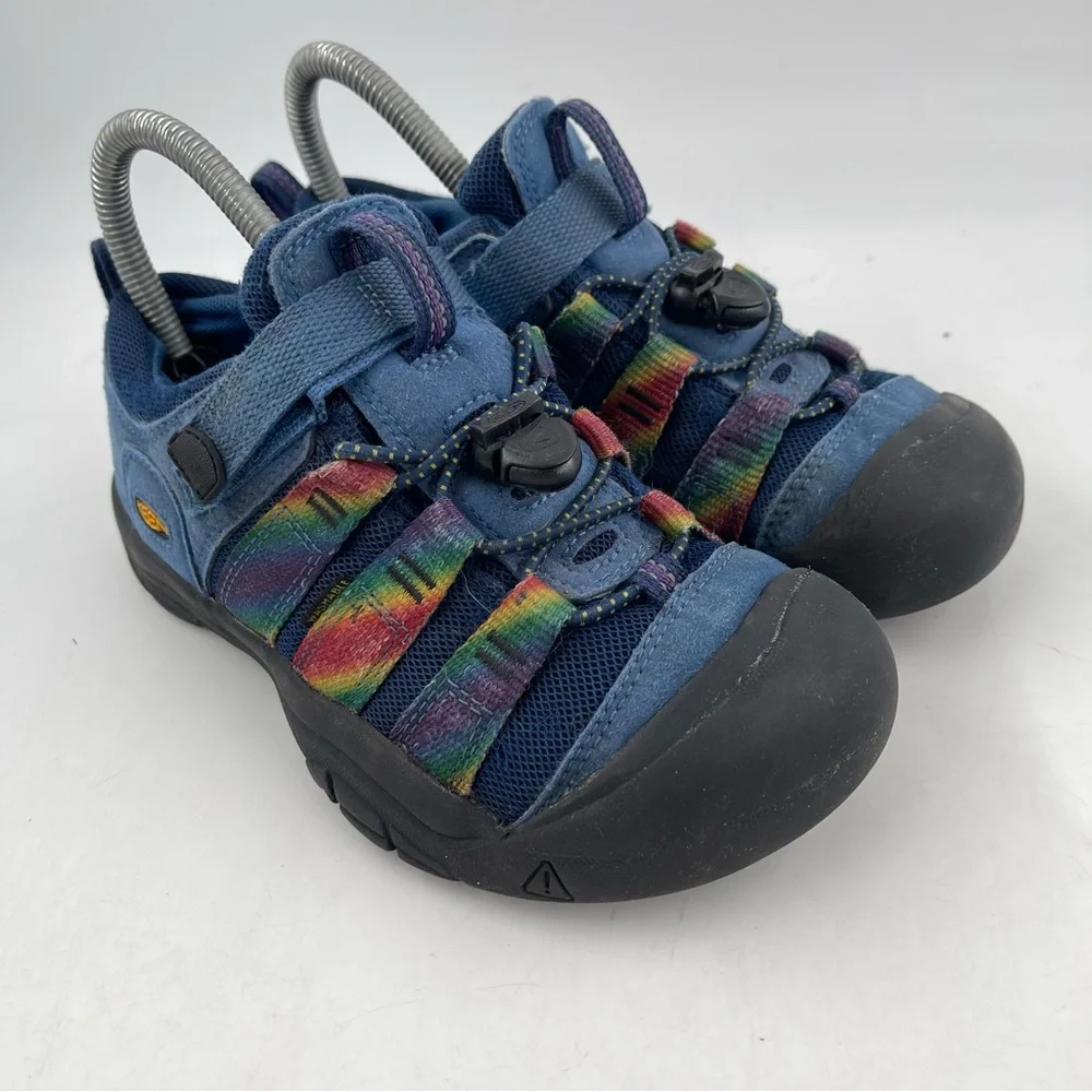 Keen Big Kids Newport H2SHO Blue & Rainbow Multi-Use Waterproof Shoes - Size 3 Y